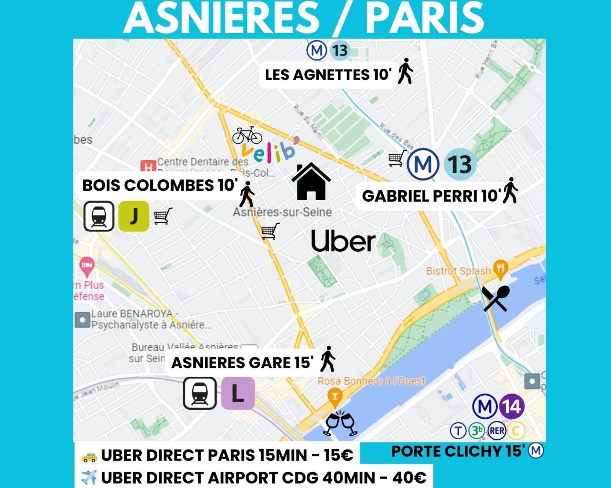 Apartamento Le Vuitton Asnieres - 2 Pieces A 15 Min De Paris Exterior foto
